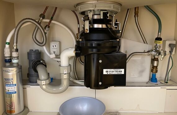 安永製ディスポーザー水漏れ交換　東京都杉並区